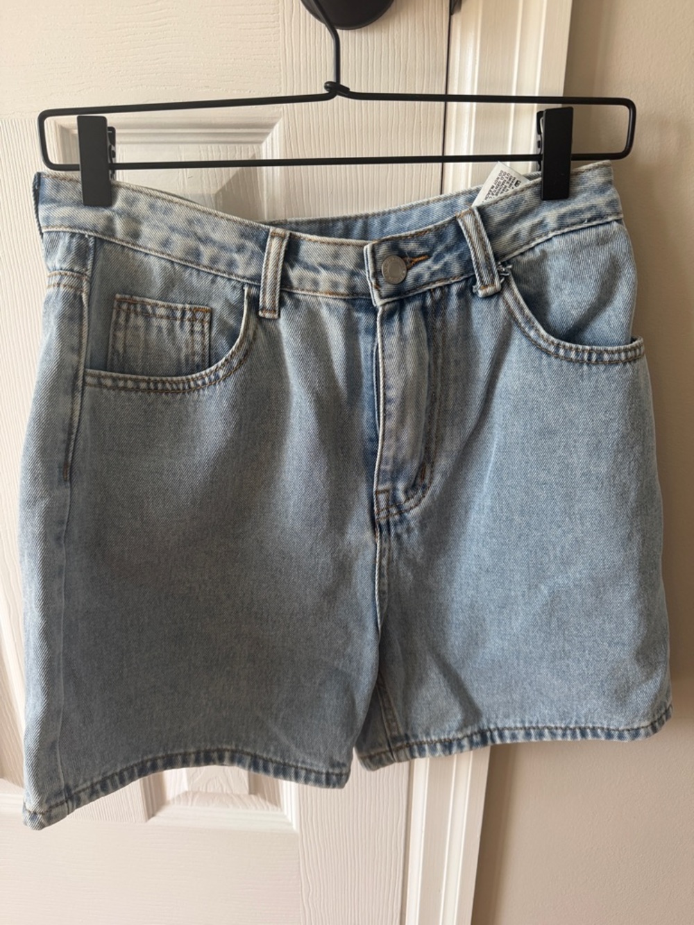 Light Wash Denim Women’s Shorts - Classic High-Rise